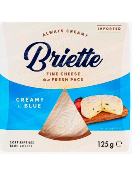 Сыр мягкий с белой плесенью Briette 60% Creamy & Blue 125г