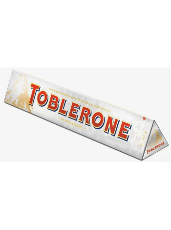 Швейцарский белый шоколад с миндальной нугой и медовым вкусом Toblerone White 340г
