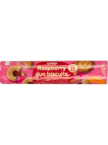 Печенье песочное Coop Raspberry со вкусом ванили и малины 175 г