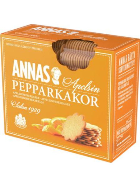 Имбирные пряники со вкусом апельсина Annas Appelsiini piparkakku 300г