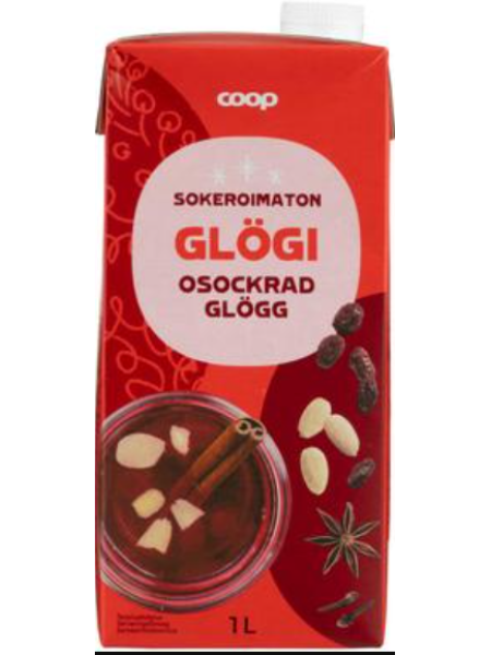 Глинтвейн несладкий Coop Sokeroimaton punainen glögijuoma 1 л красный 
