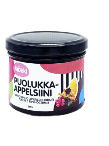 Джем брусника-апельсин Mokki puolukka-appelsiini 280 г