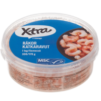Креветки в рассоле XTRA krevetid 330г/170г