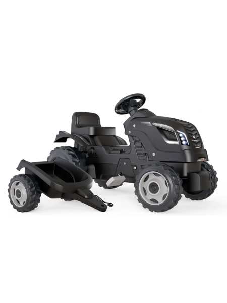 Педальный трактор и прицеп Smoby Farmer XL, черный