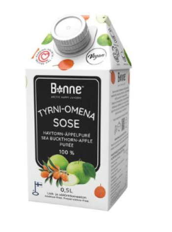 Пюре из яблок и облепихи Bonne Tyrni-omenasose 0,5 л