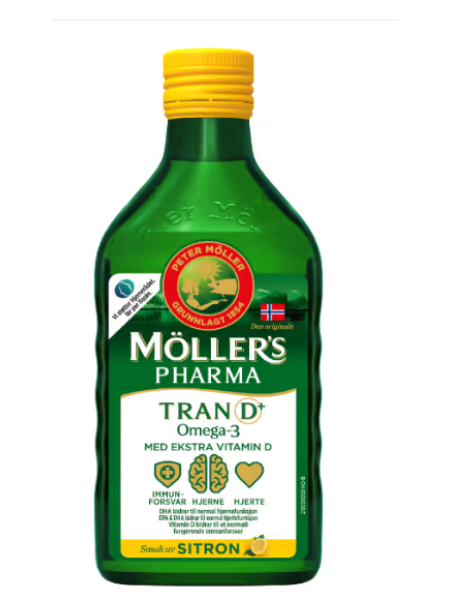Рыбий жир Möller's Pharma Omega -3 Tran 250 мл лимон