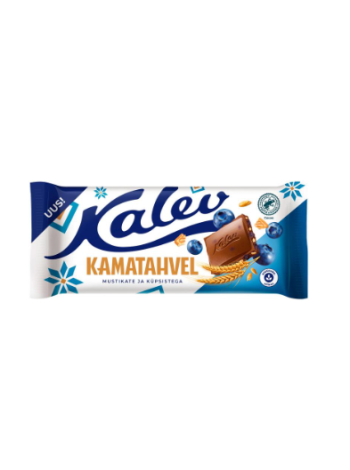Плиточный шоколад с черникой и кусочками печенья KALEV Kamatahvel 100 г
