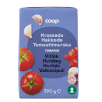 Измельченные помидоры с чесноком Coop tomaattimurska valkosipuli 390г