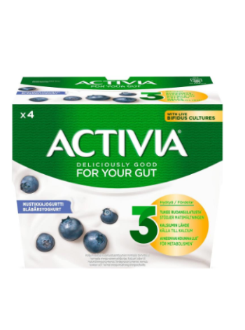 Питьевой йогурт с черникой Danone Activia mustikajogurt 4X125г