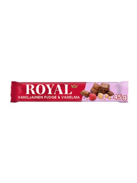 Шоколадный батончик Royal Vaniljainen Fudge & Vadelma 45г