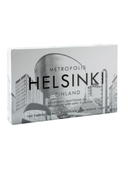 Шоколад плиточный молочный с лакрицей Dammenberg Helsinki salmiakki 215г