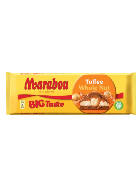 Плиточный шоколад Marabou Big Taste Toffee Whole Nut 300 г