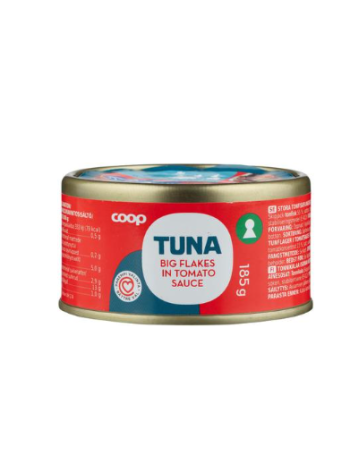 Тунец в томатном соусе Coop Tonnikalaa Tomaattikastikkeessa 185/100г
