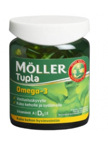 Рыбий жир в капсулах Möller Tupla Omega-3 + ADE 100шт