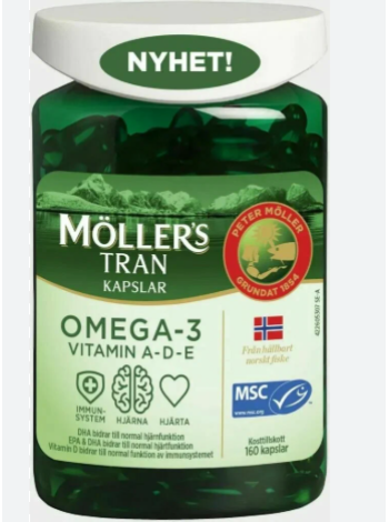 Рыбий жир Omega-3 MOLLER TRAN 160 шт 