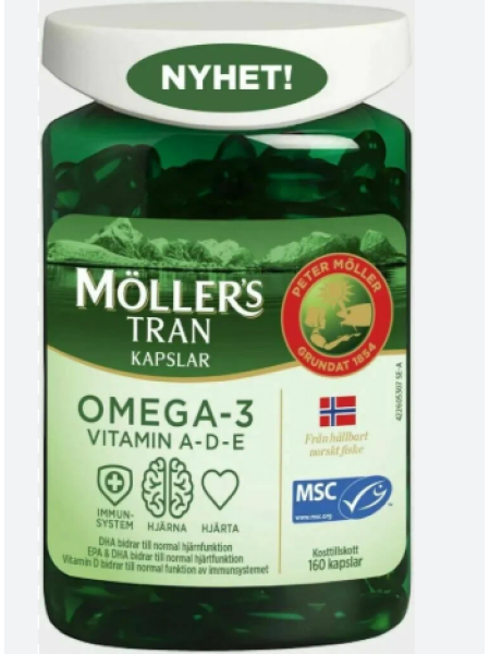 Рыбий жир Omega-3 MOLLER TRAN 160 шт 