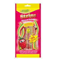 Фруктовые жевательные полоски со вкусом клубники в сахаре Woogie Strawberry 80г
