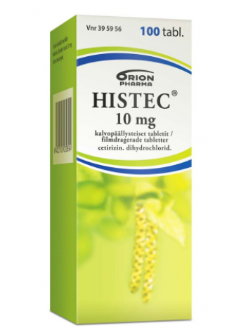Таблетки при аллергии  HISTEC 10 мг 100шт