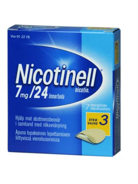 Никотиновый пластырь  NICOTINELL 7мг/24ч 21шт